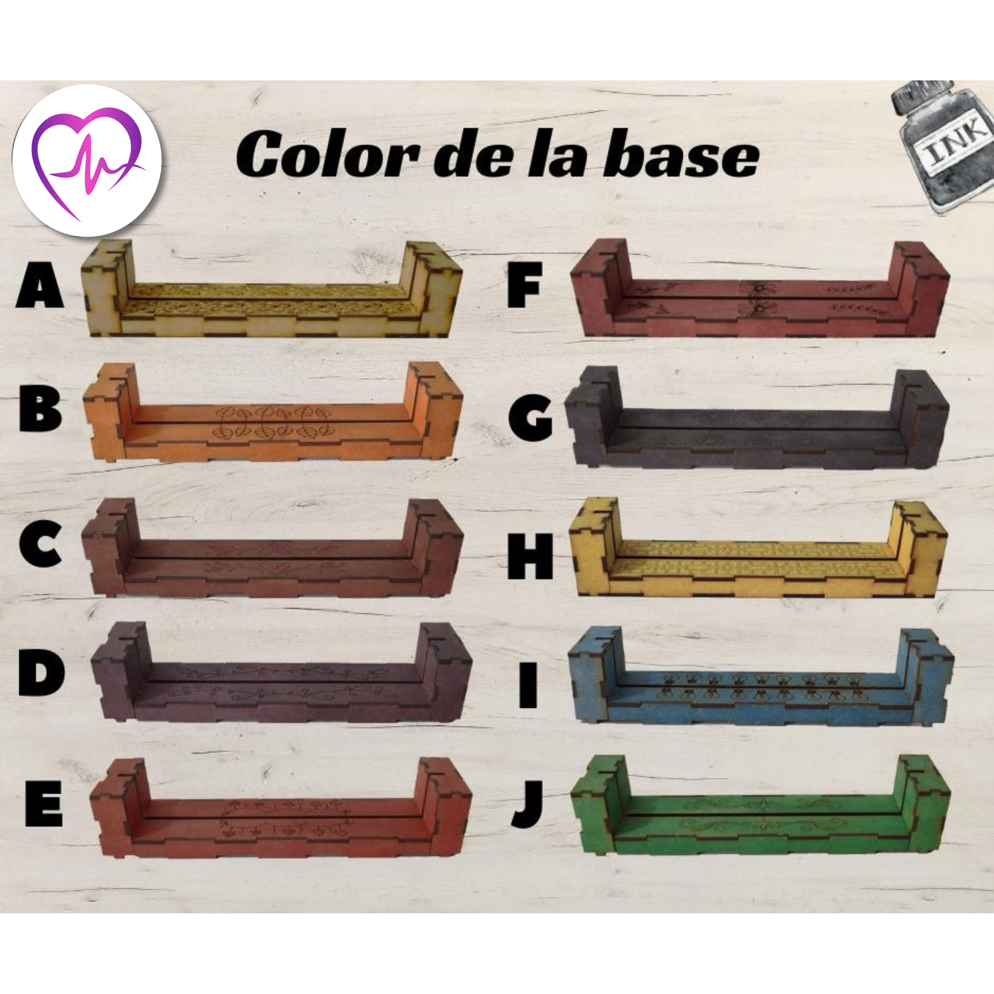 Placa de Escritorio Personalizable con luz integrada