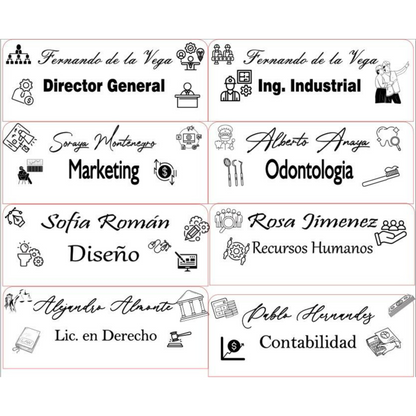Placa de Escritorio Personalizable con luz integrada